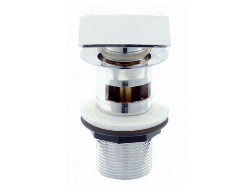 Click here to view and / or buy the Square Spring Loaded Finger Push Click Basin Waste